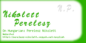 nikolett perelesz business card